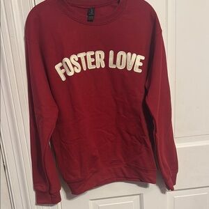 Gildan Red Crew Neck Sweater Foster Love